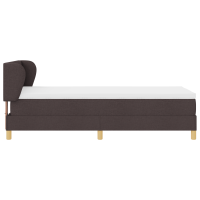 Produktbild för Bäddfjäder med huvudgavel Mörkbrun 90 x 190 cm tyg
