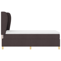 Produktbild för Bäddfjäder med huvudgavel Mörkbrun 200 x 80 cm tyg
