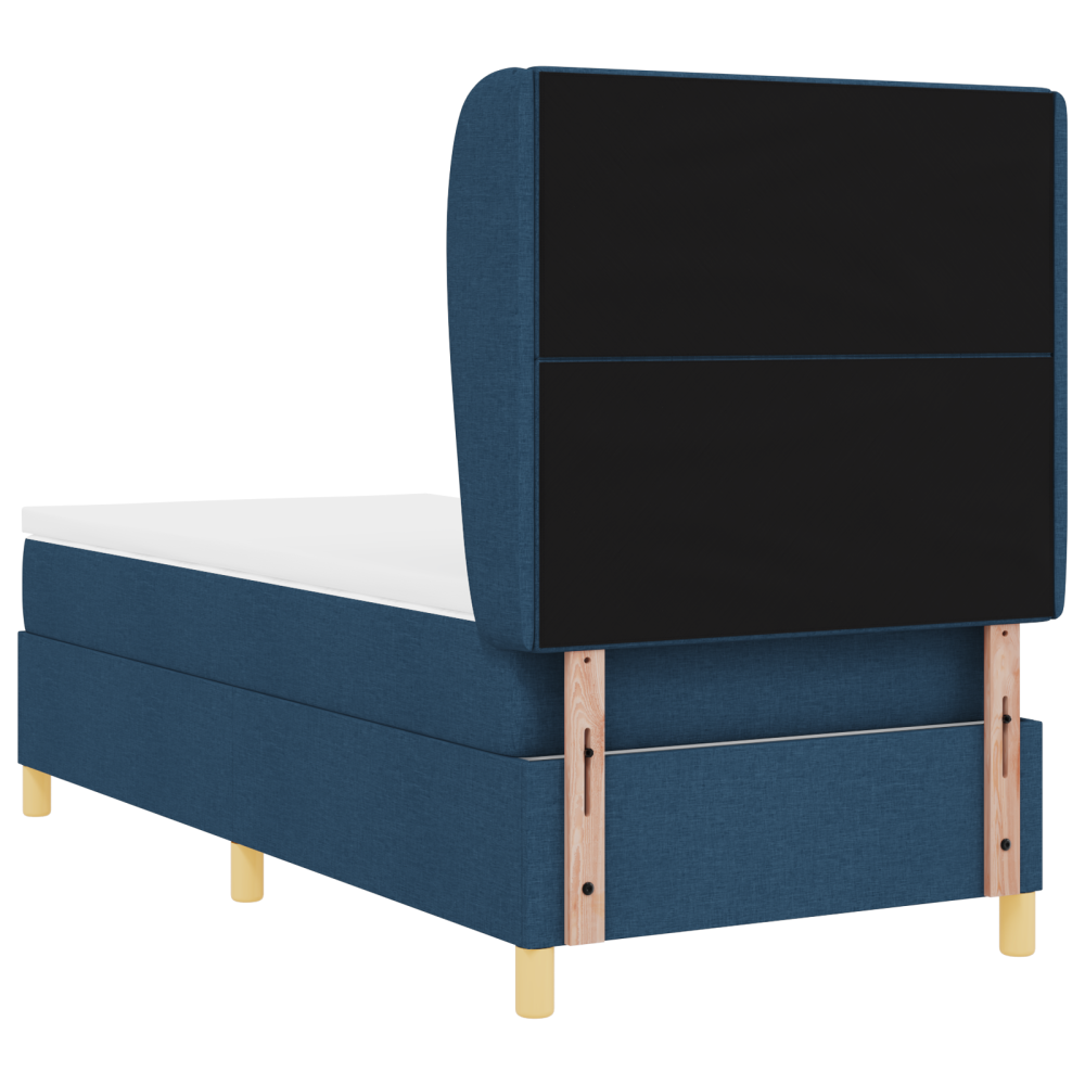 Produktbild för Bäddfjäder med huvudgavel Blå 200 x 100 cm tyg