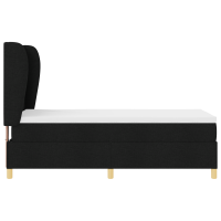 Produktbild för Bäddfjäder med huvudgavel Svart 200 x 100 cm tyg