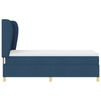Produktbild för Bäddfjäder med huvudgavel Blå 200 x 100 cm tyg