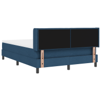 Produktbild för Bäddfjäder med huvudgavel Blå 200 x 140 cm tyg