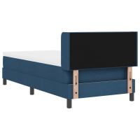 Produktbild för Bäddfjäder med kudde med huvudgavel Blå 200 x 90 cm tyg