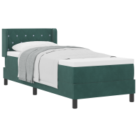 Produktbild för Bäddfjäder med huvudgavel Mörkgrön 200 x 80 cm Sammet