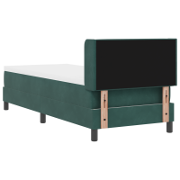Produktbild för Bäddfjäder med huvudgavel Mörkgrön 200 x 80 cm Sammet
