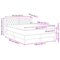Produktbild för Bäddfjäder med huvudgavel Mörkgrön 200 x 140 cm Sammet