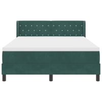 Produktbild för Bäddfjäder med huvudgavel Mörkgrön 200 x 140 cm Sammet