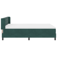Produktbild för Bäddfjäder med huvudgavel Mörkgrön 200 x 140 cm Sammet
