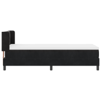 Produktbild för Bäddfjäder med huvudgavel Svart 200 x 80 cm Sammet