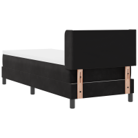Produktbild för Bäddfjäder med huvudgavel Svart 200 x 80 cm Sammet