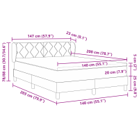 Produktbild för Bäddfjäder med huvudgavel Mörkgrön 200 x 140 cm Sammet