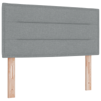 Produktbild för Bäddfjäder med madrass med led Ljusgrå 90 x 200 cm tyg