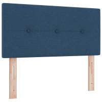 Produktbild för Bäddfjäder med LED-ljusslingor Blå 90 x 190 cm tyg