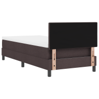 Produktbild för Bäddfjäder med LED-ljusslingor Mörkbrun 90 x 200 cm tyg
