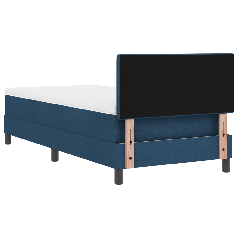 Produktbild för Bäddfjäder med LED-ljusslingor Blå 90 x 200 cm tyg