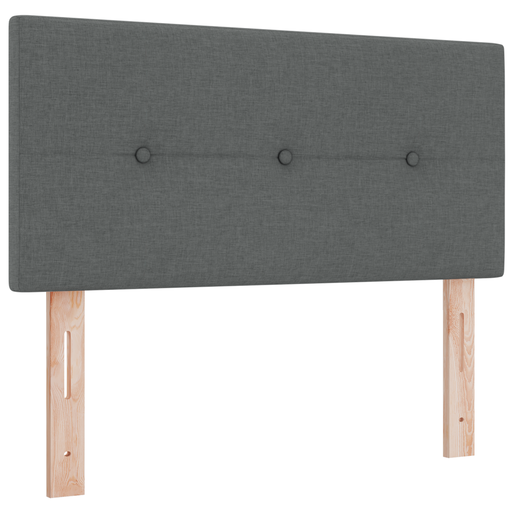 Produktbild för LED Box Säng med LED-ljusslingor Mörkgrå 80 x 200 cm tyg