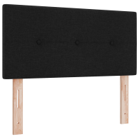 Produktbild för LED Box Säng med LED-ljusslingor Svart 80 x 200 cm tyg