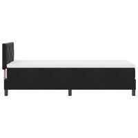 Produktbild för LED Box Säng med LED-ljusslingor Svart 80 x 200 cm Sammet