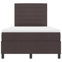 Produktbild för Bäddfjäder med madrass med led Mörkbrun 120 x 200 cm tyg