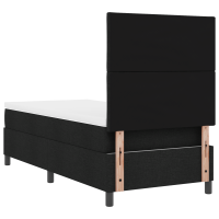 Produktbild för Bäddfjäder med LED-ljusslingor Svart 100 x 200 cm tyg