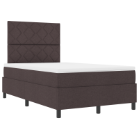 Produktbild för Bäddfjäder med LED-ljusslingor Mörkbrun 120 x 190 cm tyg