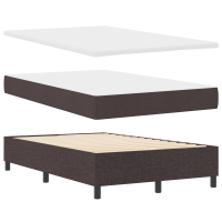 Produktbild för Bäddfjäder med LED-ljusslingor Mörkbrun 120 x 190 cm tyg