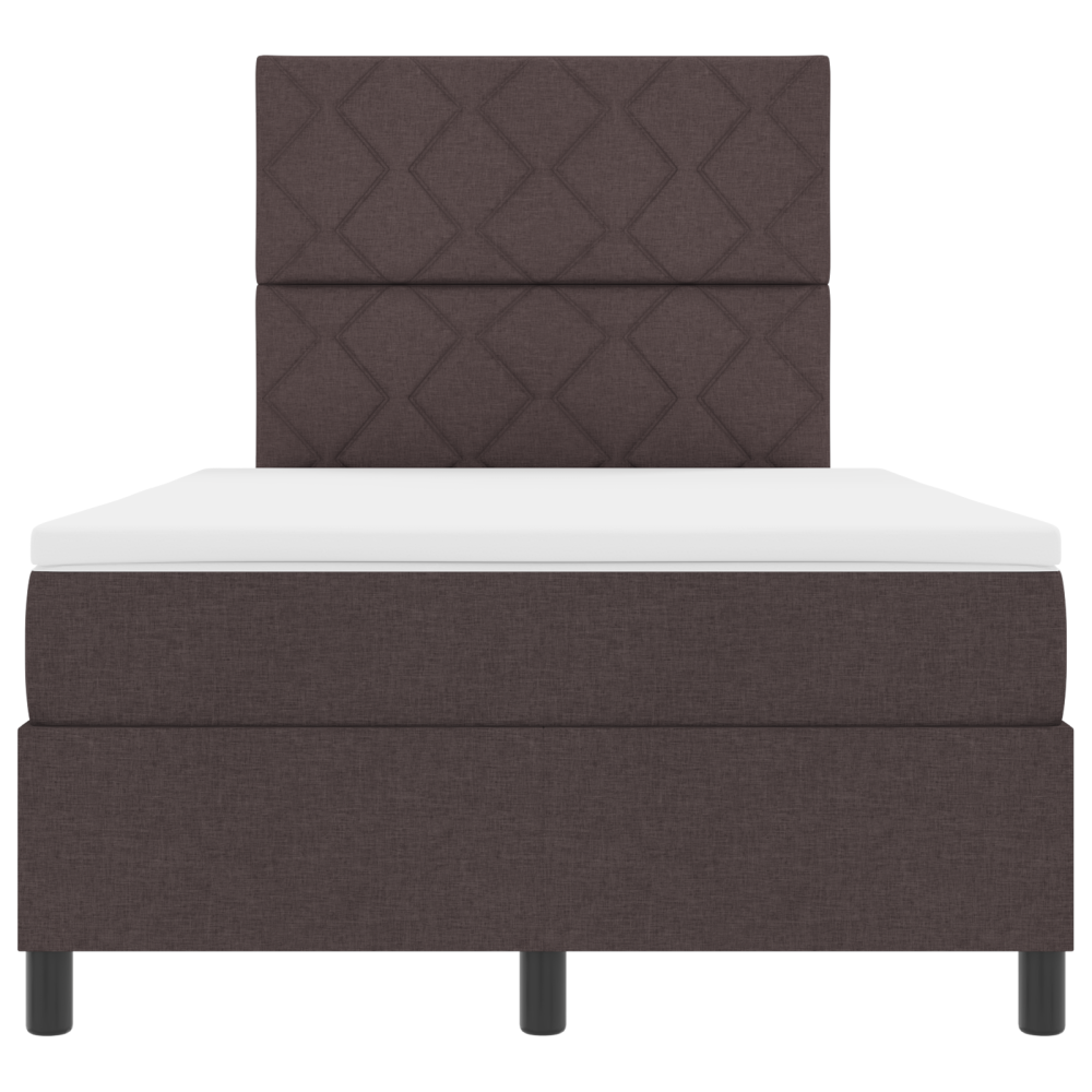 Produktbild för Bäddfjäder med LED-ljusslingor Mörkbrun 120 x 190 cm tyg