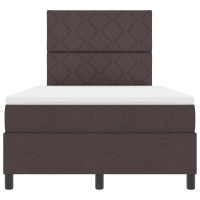 Produktbild för Bäddfjäder med LED-ljusslingor Mörkbrun 120 x 190 cm tyg