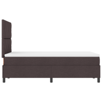 Produktbild för Bäddfjäder med LED-ljusslingor Mörkbrun 120 x 190 cm tyg