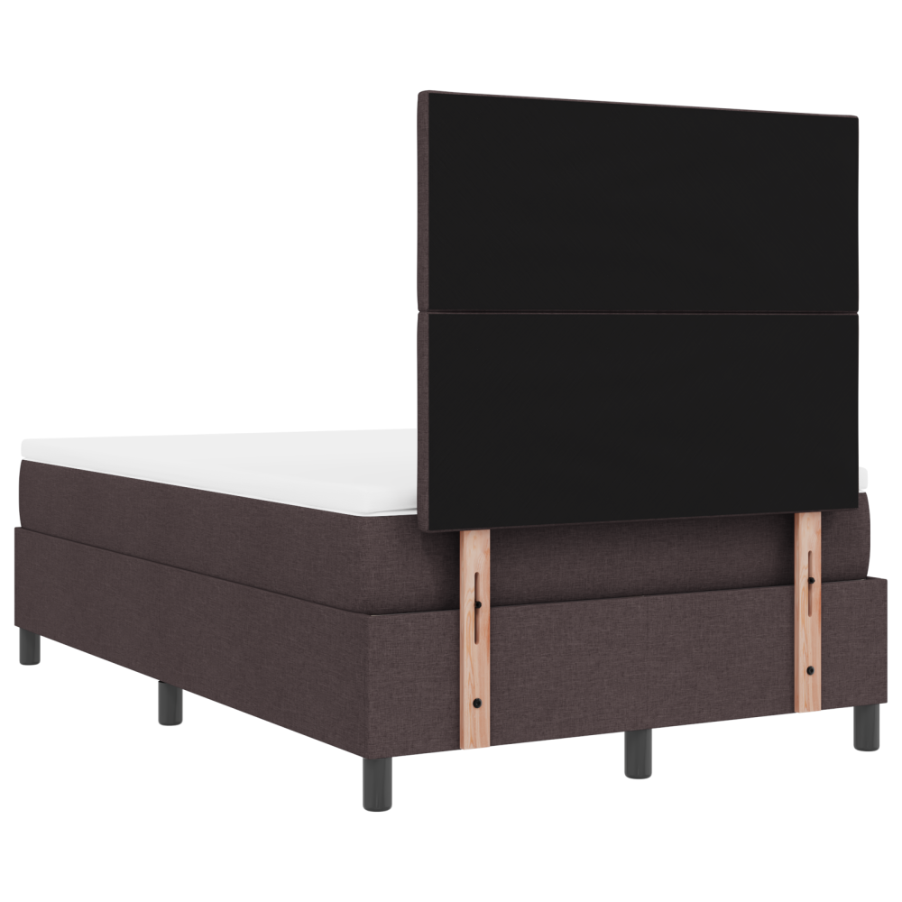 Produktbild för Bäddfjäder med LED-ljusslingor Mörkbrun 120 x 190 cm tyg