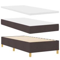 Produktbild för Bäddfjäder med LED-ljusslingor Brun 100 x 200 cm tyg