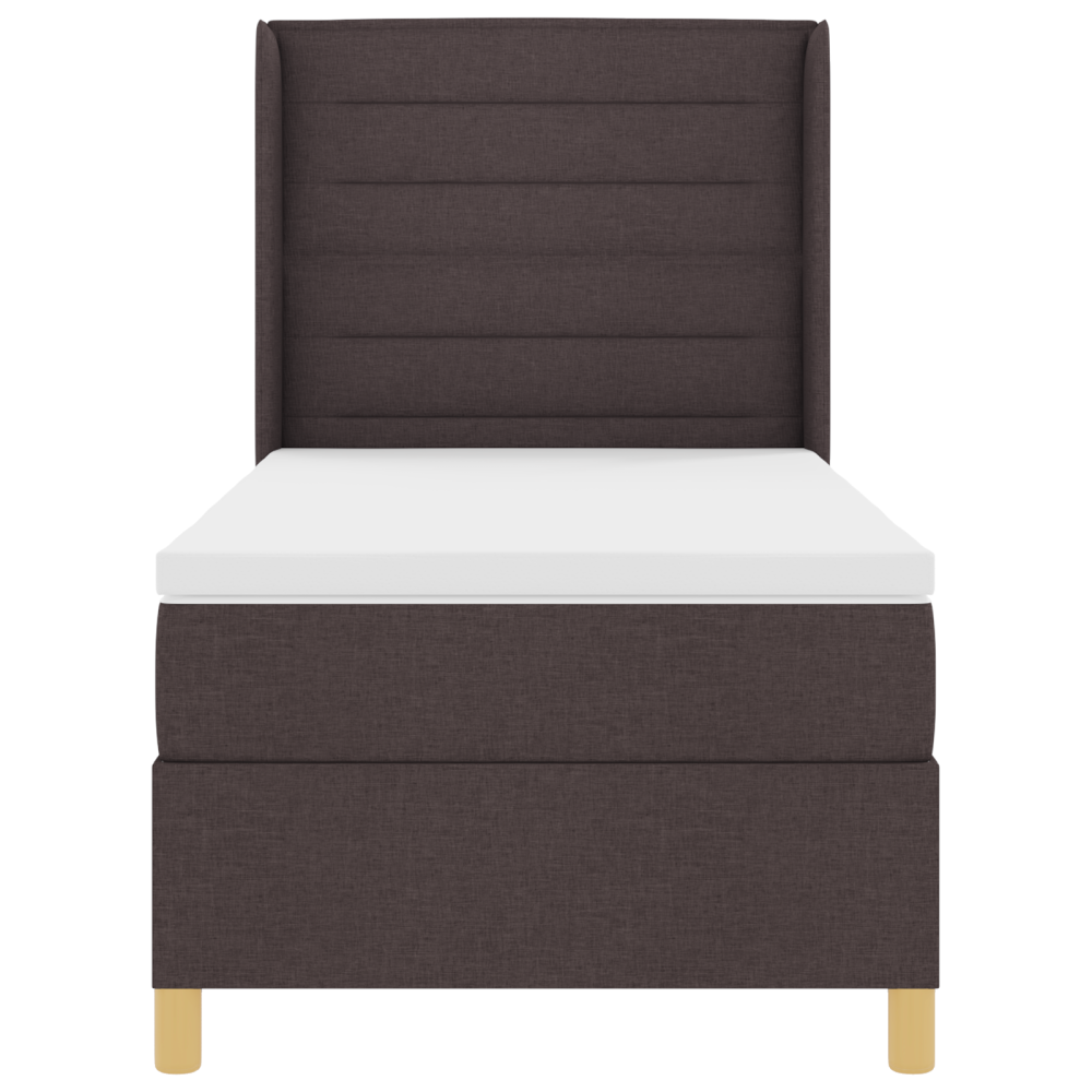 Produktbild för Bäddfjäder med LED-ljusslingor Brun 100 x 200 cm tyg