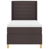 Produktbild för Bäddfjäder med LED-ljusslingor Brun 100 x 200 cm tyg