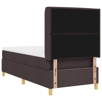 Produktbild för Bäddfjäder med LED-ljusslingor Brun 100 x 200 cm tyg