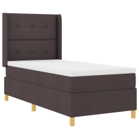 Produktbild för Bäddfjäder med LED-ljusslingor Brun 80 x 200 cm tyg