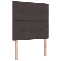 Produktbild för Bäddfjäder med LED-ljusslingor Brun 80 x 200 cm tyg