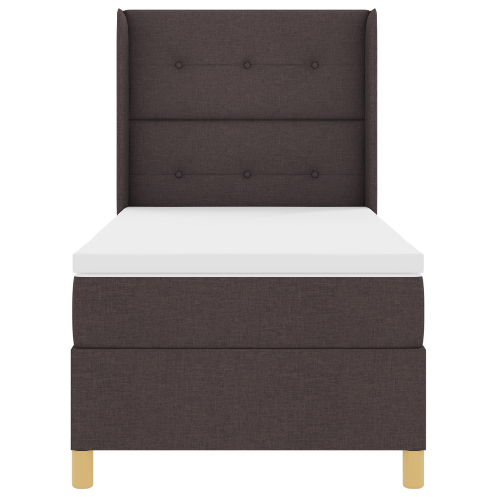 Produktbild för Bäddfjäder med LED-ljusslingor Brun 80 x 200 cm tyg