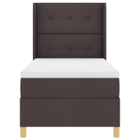 Produktbild för Bäddfjäder med LED-ljusslingor Brun 80 x 200 cm tyg