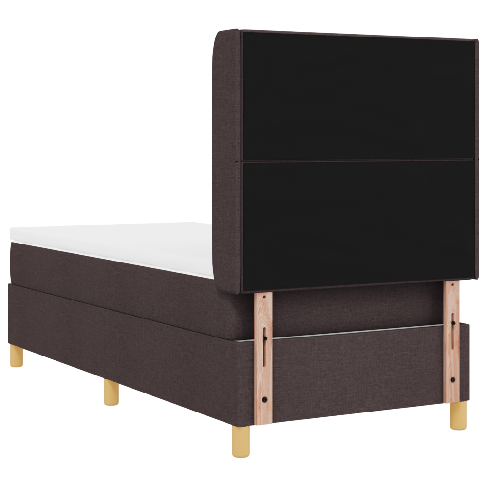 Produktbild för Bäddfjäder med LED-ljusslingor Brun 80 x 200 cm tyg