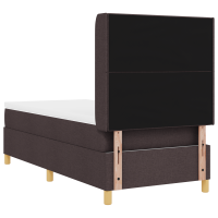 Produktbild för Bäddfjäder med LED-ljusslingor Brun 80 x 200 cm tyg