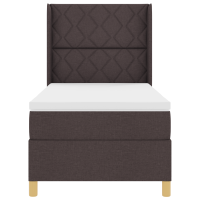 Produktbild för Bäddfjäder med LED-ljusslingor Brun 100 x 200 cm tyg