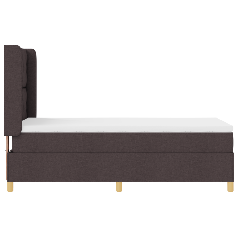 Produktbild för Bäddfjäder med LED-ljusslingor Brun 100 x 200 cm tyg