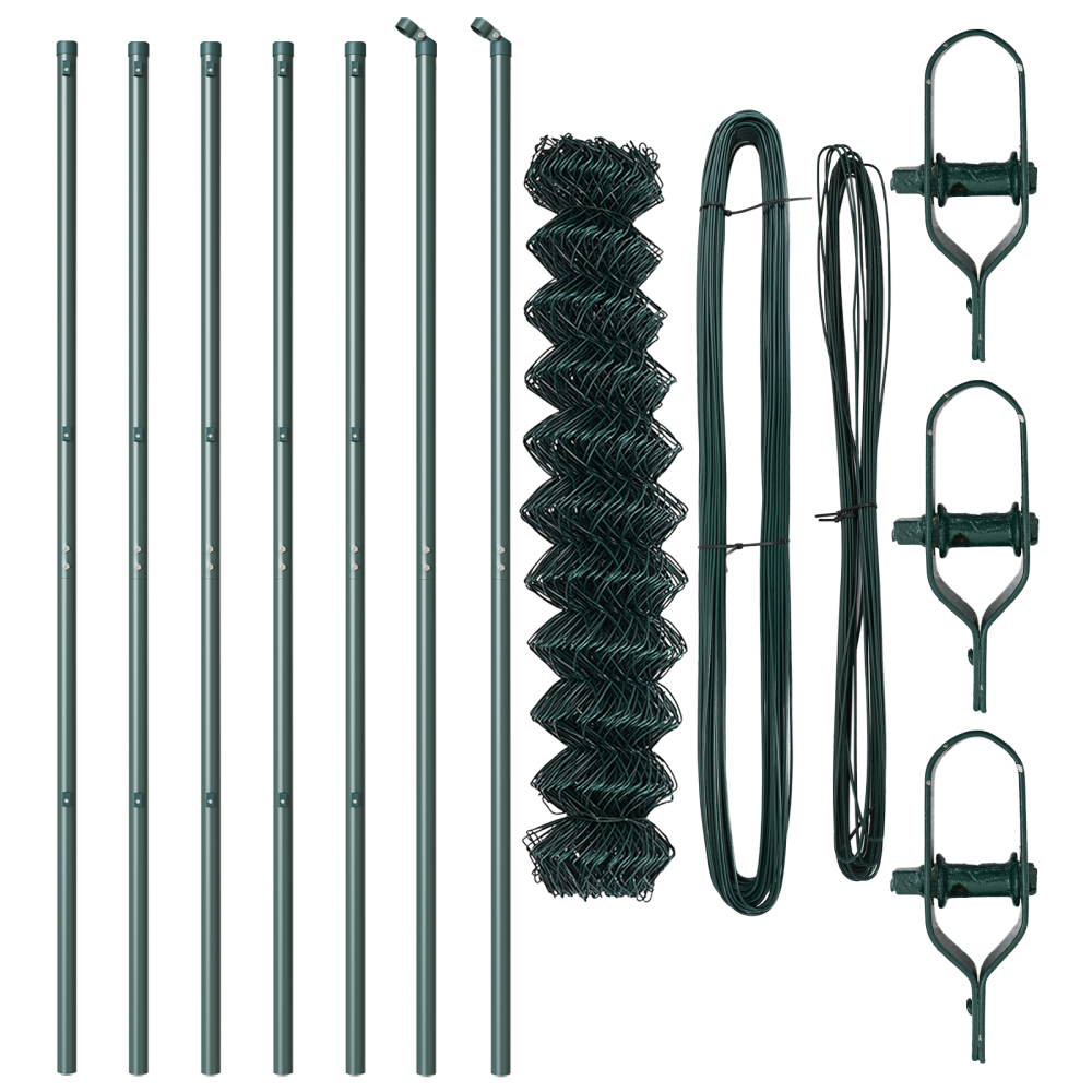 Produktbild för Kedjehängd Stängsel Markfix 10 x 1,2 m PVC-belagda stål Grön