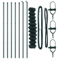 Produktbild för Kedjehängd Stängsel Markfix 10 x 1,2 m PVC-belagda stål Grön