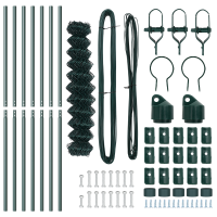 Produktbild för Kedjehängd Stängsel Markfix 10 x 1,4 m PVC-belagda stål Grön