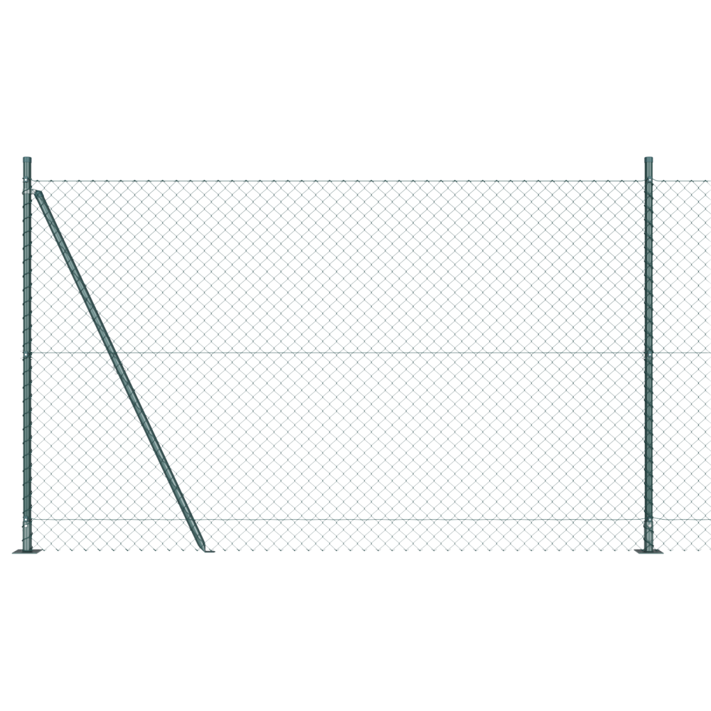 Produktbild för Länkfence med betongbas 10 x 1,4 m PVC-belagda stål Grön Mesh