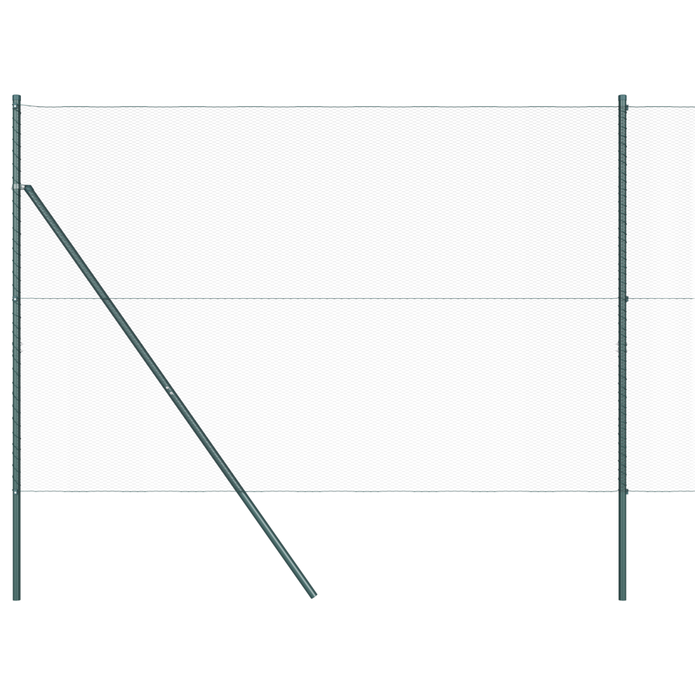 Produktbild för Hexagonalt staket markfäste 50 x 1,5 m PVC-belagda stål Grön
