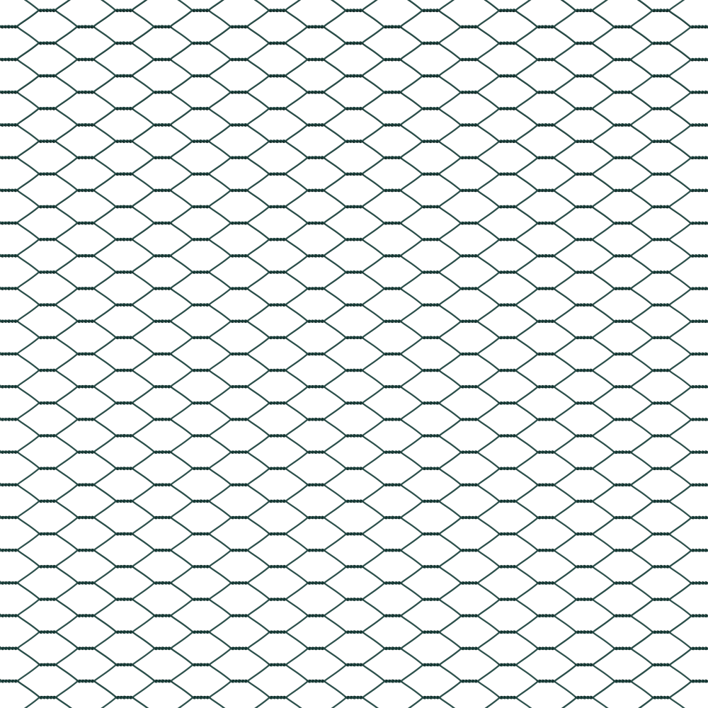 Produktbild för Hexagonalt staket markfäste 50 x 1,5 m PVC-belagda stål Grön