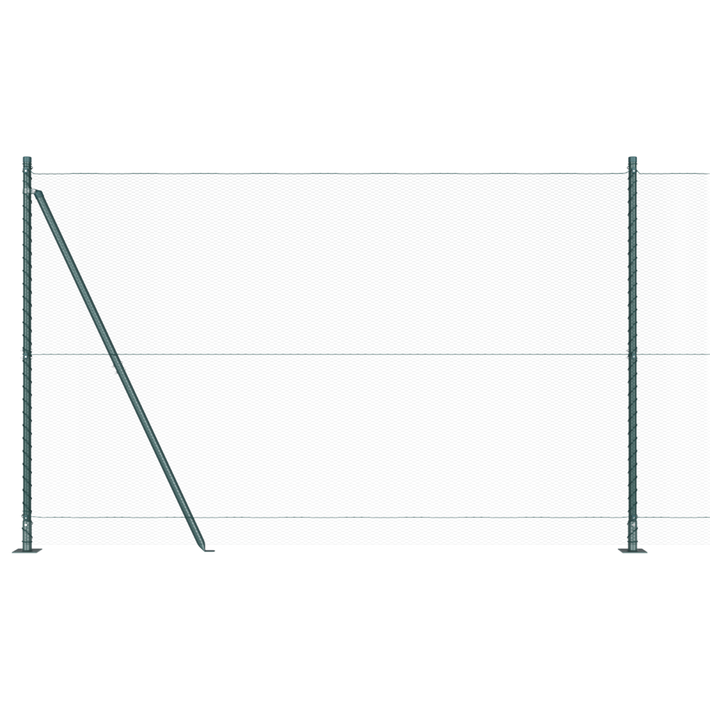 Produktbild för Hexagonal stängsel med betongfundament 50 x 1,5 m Grön Mesh
