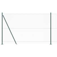 Produktbild för Hexagonal stängsel med betongfundament 50 x 1,5 m Grön Mesh